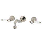 Kingston Brass Bel-Air Two-Handle Wall Mount Roman Tub Faucet, Polished Nickel - KS3026BPL