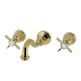 Kingston Brass Essex Two-Handle Wall Mount Roman Tub Faucet, Polished Brass - KS3022BEX