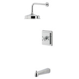 Kingston Brass Revival Single-Handle Pressure Balanced Tub and Shower Faucet, Polished Chrome - KB5891AX