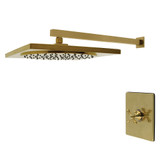 Kingston Brass Restoration Single-Handle Pressure Balanced Shower Faucet, Brushed Brass - KB8347AXSO