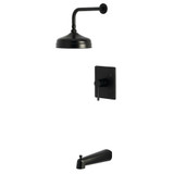 Kingston Brass Concord Single-Handle Pressure Balanced Tub and Shower Faucet, Matte Black - KB6340DL