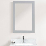Blossom 24" Wood Framed Mirror - Metal Grey - M6 24 15