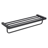 Blossom 600 Series Wall Mounted Towel Rack / Shelf - Matte Black - BA02 609 04
