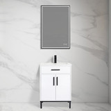 Blossom Lisbon 24" Vanity w/ SMC Sink - Glossy White - V8048 24 01 SM