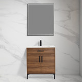 Blossom Lisbon 30" Vanity w/ SMC Sink - Brown Walnut - V8048 30 11 SM