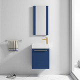 Blossom Colmar 18'' Wall-Hung Vanity & Sink - Navy Blue with Gold Handle - V8004 18 25 A