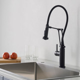 Blossom Single Handle Pull Out Kitchen Faucet - Matte Black - F01 208 04