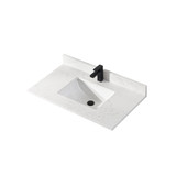 Blossom 36 Inch W Artificial Stone Countertop With Backsplash and Undermount Sink, Calacatta White - CT5 3622 05 C
