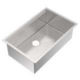 Whitehaus 30" Undermount Single Bowl 16 Gauge Brushed Stainless Steel Workstation Sink With Accessories - WHSW3019