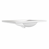 Whitehaus 37" Bathroom Vanity Countertop with Integrated Sink Bowl, Widespread Faucet Drilling and Overflow - White