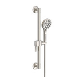 Gerber SteadyStyle Accented Round ADA Grab Bar/ Slide Bar Assembly with Octette 8 Function Hand Shower 1.75 gpm, Brushed Nickel - D461424BN