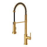 Gerber Parma Single Handle Pre-Rinse Pull-Down Kitchen Faucet 1.75gpm, Brushed Bronze - D454258BB