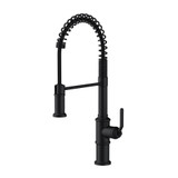 Gerber Kinzie Single Handle Pre-Rinse Pull-Down Kitchen Faucet 1.75gpm, Satin Black - D455337BS