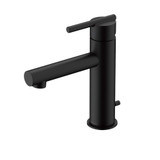 Gerber Parma Single Handle Lavatory Faucet Straight Spout w/ Metal Pop-Up Drain 1.2gpm, Satin Black - D224258BS