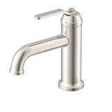 Gerber Kinzie Single Handle Lavatory Faucet Single Hole Mount w/ Metal Touch Down Drain 1.2gpm, Brushed Nickel - D225037BN