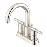 Gerber Parma Two Handle Centerset Lavatory Faucet w/ Metal Pop-Up Drain 1.2gpm, Polished Nickel - D307158PN