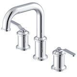 Gerber Kinzie Two Handle Widespread Lavatory Faucet w/ Metal Touch-Down Drain 1.2gpm, Chrome - D304137
