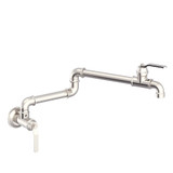 Gerber Kinzie Wall Mount Pot Filler 2.2gpm, Polished Nickel - D205037PN
