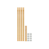 Rev-A-Shelf (4) 42-5/16" x 1-1/8" Wood Pilaster Uprights and (4) Pilaster Hardware Sets - 4PIL-43-113-1
