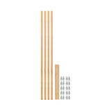 Rev-A-Shelf (4) 49-7/8" x 7/8" Wood Pilaster Uprights and (5) Pilaster Hardware Sets - 4PIL-50-088-1