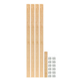 Rev-A-Shelf (4) 57-7/16" x 2-3/8" Wood Pilaster Uprights and (6) Pilaster Hardware Sets - 4PIL-58-238-1