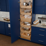 Rev-A-Shelf (4) 57-7/16" x 2-3/8" Wood Pilaster Uprights and (6) Pilaster Hardware Sets - 4PIL-58-238-1