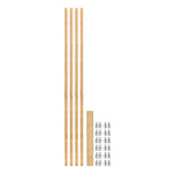 Rev-A-Shelf (4) 57-7/16" x 7/8" Wood Pilaster Uprights and (6) Pilaster Hardware Sets - 4PIL-58-088-1