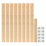 Rev-A-Shelf (8) stackable 27-1/4" x 2-3/8" Wood Pilaster Uprights and (5) Pilaster Hardware sets - 4PIL-54-238-1