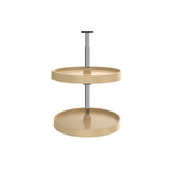 Rev-A-Shelf 18" Almond Value Line Polymer Full-Circle 2-Shelf Lazy Susan for Corner Wall Cabinets - 3072-18-15-52