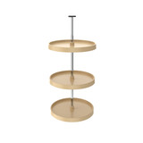 Rev-A-Shelf 20" Almond Value Line Polymer Full-Circle 3-Shelf Lazy Susan for 39" to 42" H Corner Wall Cabinets - 3073-20-15-536