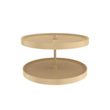 Rev-A-Shelf 28 " Almond Lazy Daisy Polymer Full-Circle 2-Shelf Lazy Susan w/Bottom-Mount Hardware for Corner Base Cabinets - LD-2062-28BM-15-1