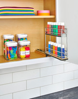 Rev-A-Shelf 3" Two-Tier Narrow Wire Wall Upright Pullout - 5WU2-3N1-1