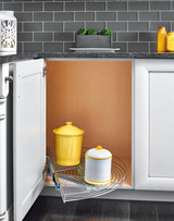 Rev-A-Shelf 33" Wire Bottom Single-Tier Half-Moon Optimizer w/ Pivot and Slide Hardware for 18-1/2" Blind Corner Cabinet Openings - 5881-33CR-1