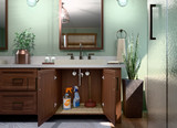 Rev-A-Shelf Almond Flexible Polymer Trim-to-Fit Drip Tray for 21" - 24" Vanity Sink Base Cabinets - SBVDTF-2124-15-1