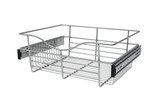 Rev-A-Shelf Chrome 18" Wire Pullout Basket for 14" Deep Closet 7" H - CB-181407CR-1