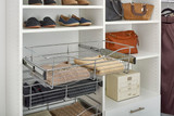 Rev-A-Shelf Chrome 18" Wire Pullout Basket for 14" Deep Closet 7" H - CB-181407CR-1