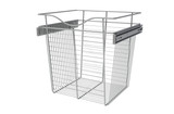 Rev-A-Shelf Chrome 18" Wire Pullout Basket for 16" Deep Closet - 18" H - CB-181618CR-1