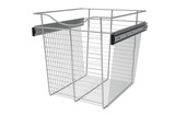 Rev-A-Shelf Chrome 18" Wire Pullout Basket for 20" Deep Closet - 18" H - CB-182018CR-1