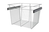 Rev-A-Shelf Chrome 24" Wire Pullout Basket for 20" Deep Closet - 18" H - CB-242018CR-1