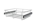 Rev-A-Shelf Chrome 24" Wire Pullout Basket for 20" Deep Closet - 7" H - CB-242007CR-1
