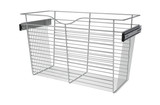 Rev-A-Shelf Chrome 30" Wire Pullout Basket for 14" Deep Closet - 18" H - CB-301418CR-1