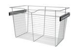 Rev-A-Shelf Chrome 30" Wire Pullout Basket for 16" Deep Closet - 18" H - CB-301618CR-1