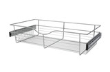 Rev-A-Shelf Chrome 30" Wire Pullout Basket for 16" Deep Closet - 7" H - CB-301607CR-1