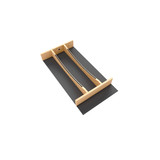 Rev-A-Shelf Craftsman Collection 10-1/4" X 19-1/2" Solid Maple Utensil Drawer Insert w/ Black Accents - 4WUTCC-15MB-1