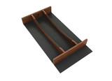 Rev-A-Shelf Craftsman Collection 10-1/4" X 19-1/2" Solid Walnut Utensil Drawer Insert w/ Black Accents - 4WUTCC-WN-15MB-1