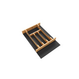 Rev-A-Shelf Craftsman Collection 13-1/4" X 19-1/2" Solid Maple Cutlery Drawer Insert w/ Black Accents - 4WCTCC-18MB-1