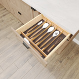 Rev-A-Shelf Craftsman Collection 19-1/4" X 19-1/2" Solid Maple Utensil Drawer Insert w/ Black Accents - 4WUTCC-24MB-1