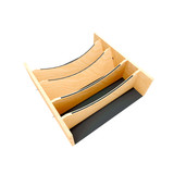 Rev-A-Shelf Craftsman Collection Solid Maple Adjustable Deep Drawer Divider Insert w/ Black Accents for 21"-24" Base Cabinet Drawers - 4WDIVCC-24MB-1