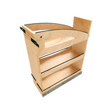 Rev-A-Shelf Craftsman Collection Solid Maple Base Cabinet Pullout Organizer w/ Black Accents and BLUM Soft-Close Slides for 12" Base Cabinets - 448CC-BCSC-8MB