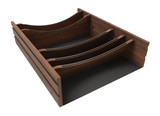 Rev-A-Shelf Craftsman Collection Solid Walnut Adjustable Deep Drawer Divider Insert w/ Black Accents for 27"-30" Base Cabinet Drawers - 4WDIVCC-WN-30MB-1